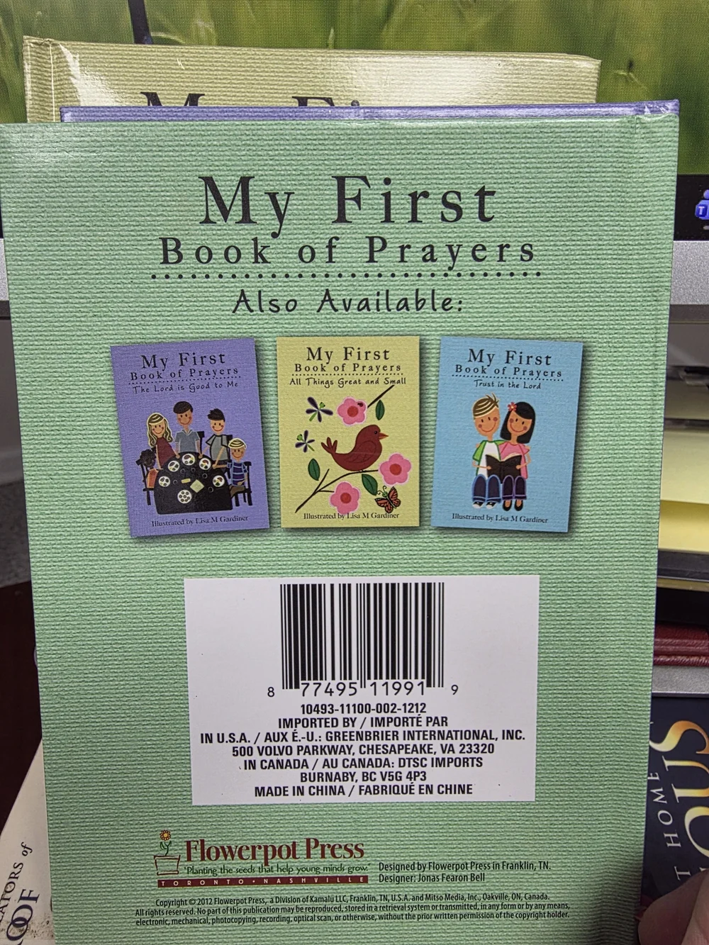 My First Book of Prayers Lot of 3 Hardcover Set - Lisa M Gardiner (Flowerpot Pre